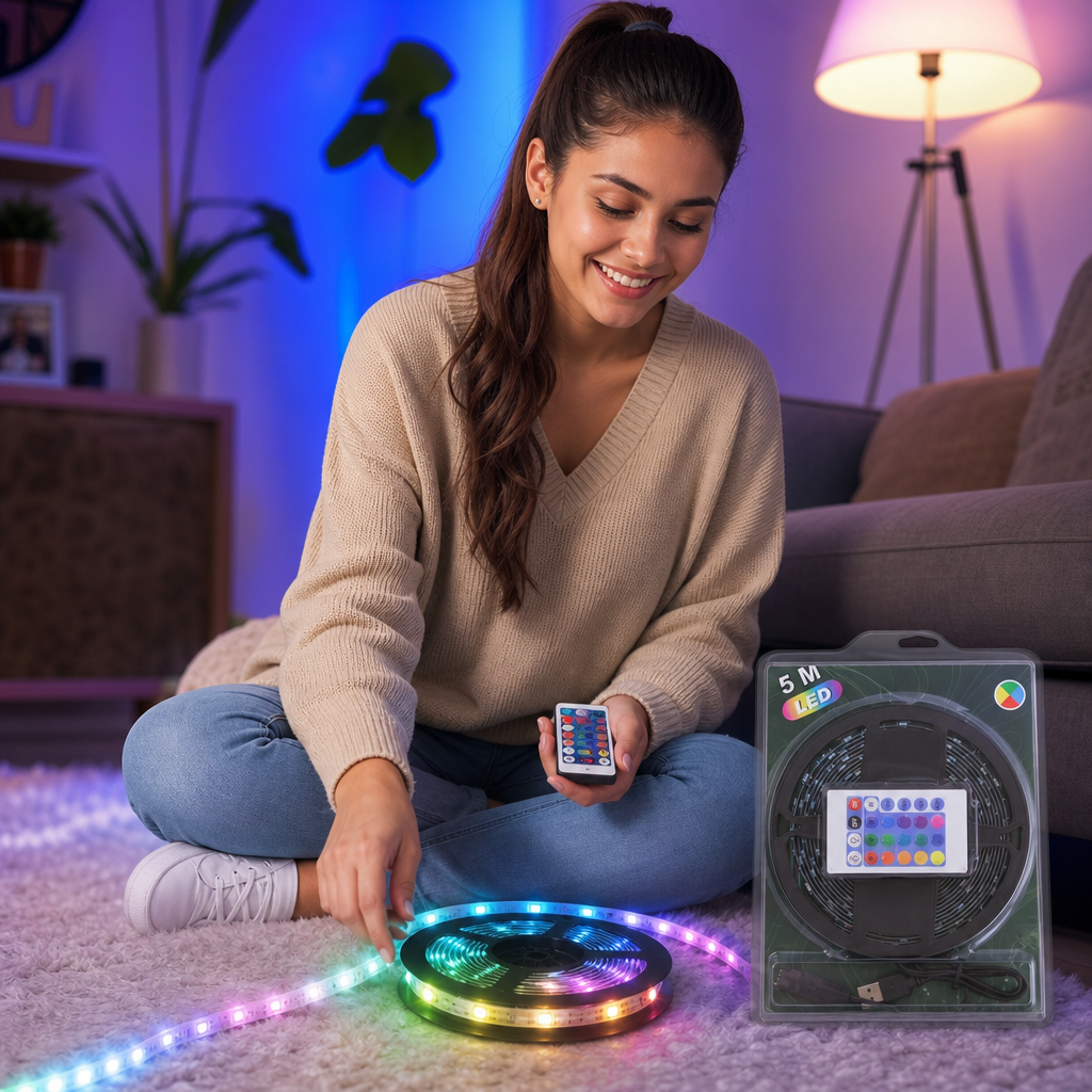 Cinta LED 5M USB 16 Colores