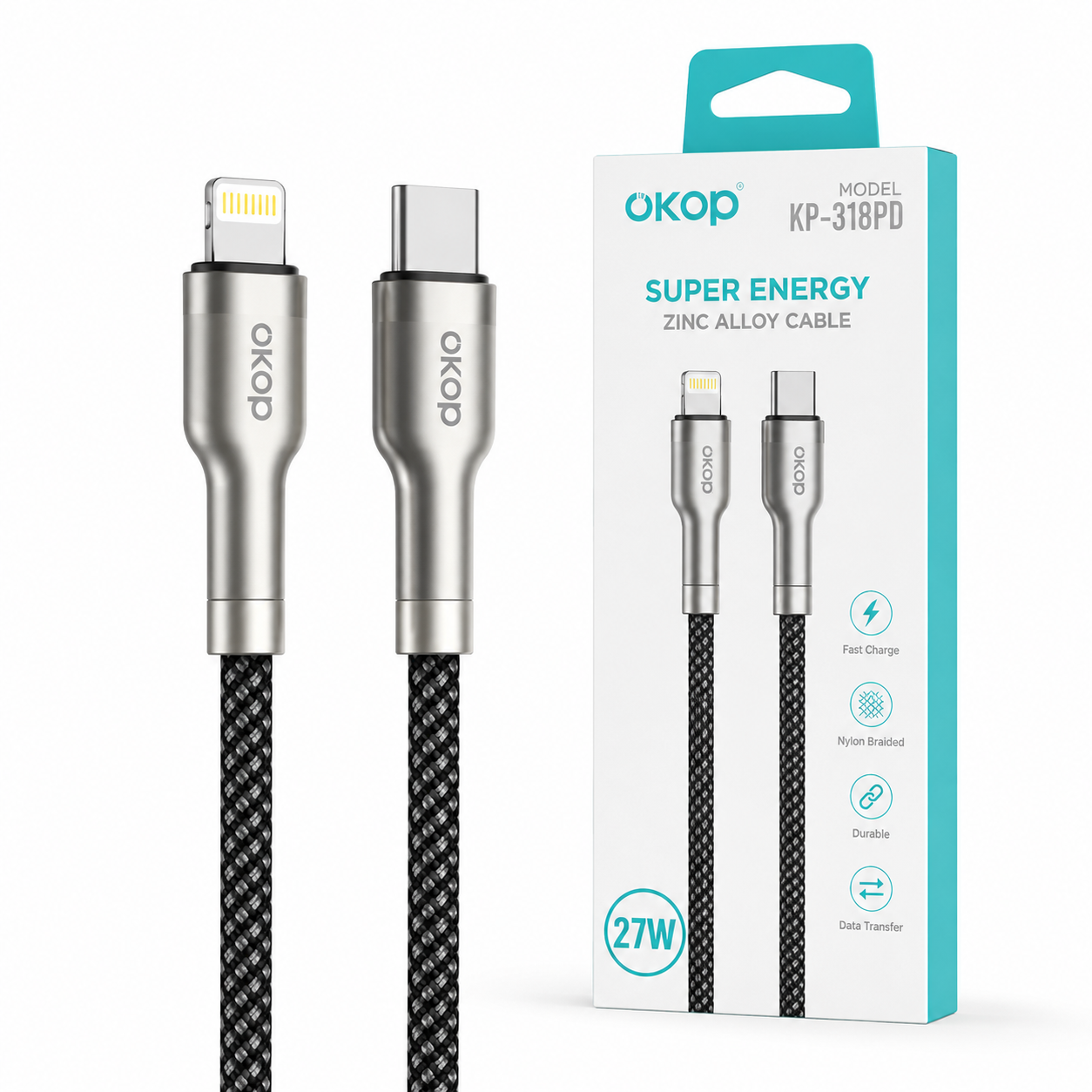Cable De Carga Rápida Tipo C De Okop