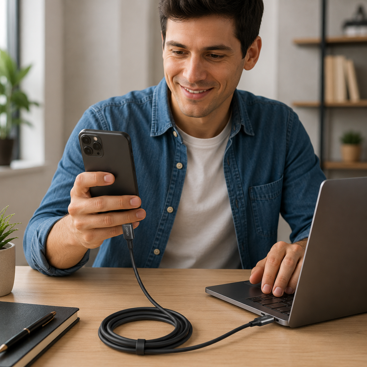 Cable USB-C a USB-C OKOP 65W