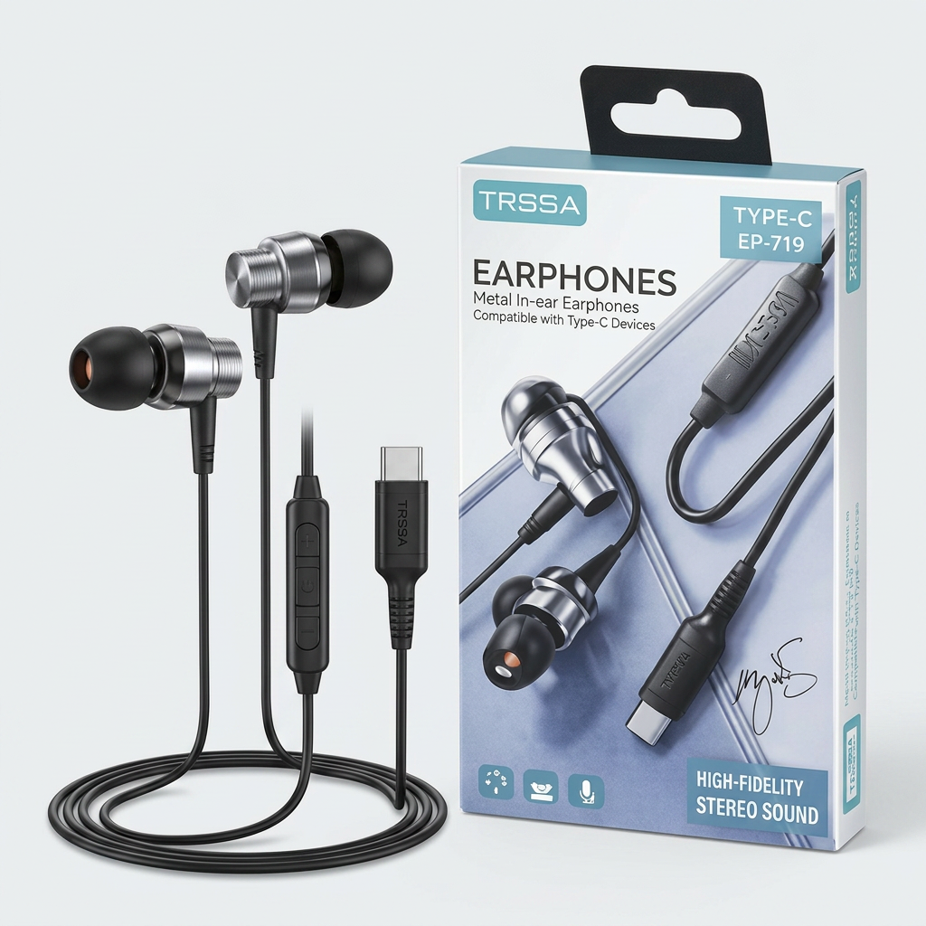 Audífonos In-Ear TREQA con entrada Tipo C