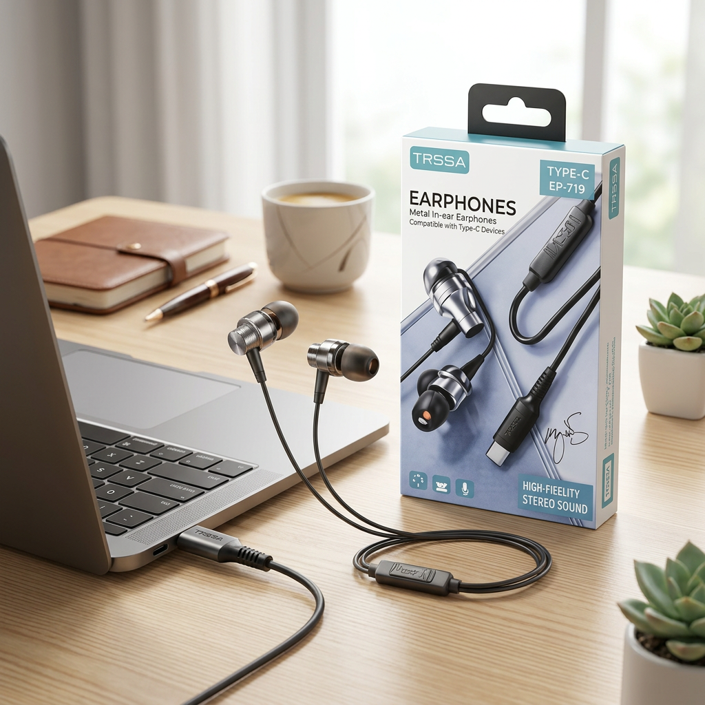 Audífonos In-Ear TREQA con entrada Tipo C