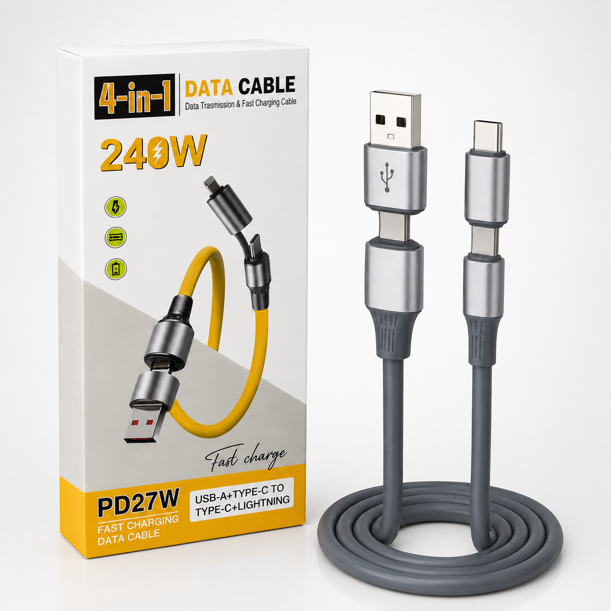 Cable 4 in 1 en Silicona