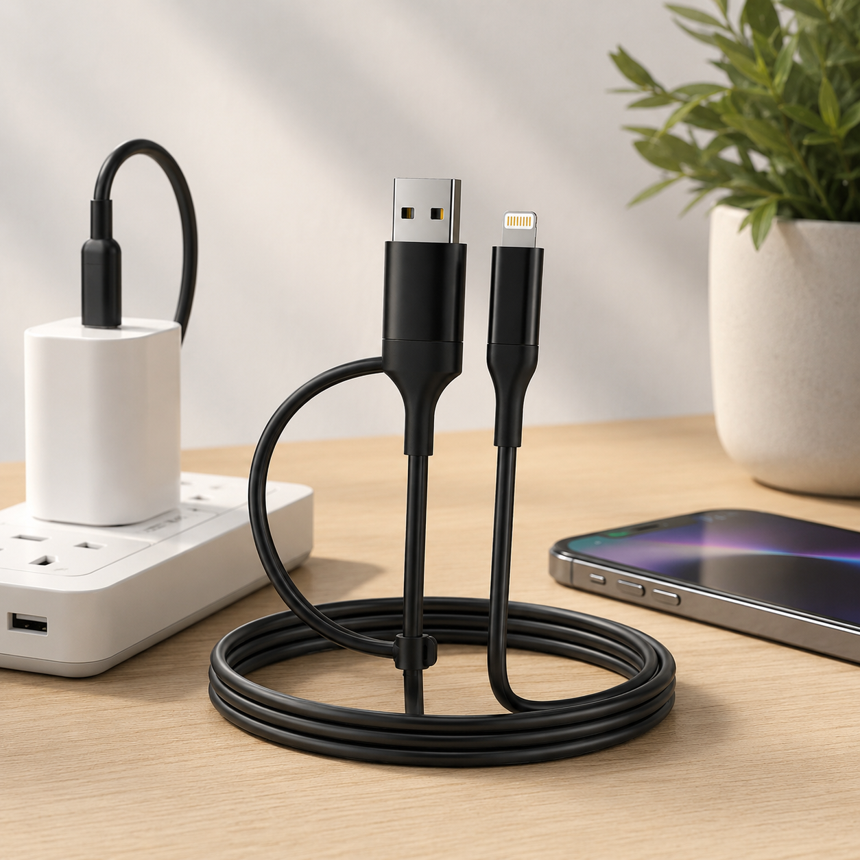 Cable 2 en 1 USB+C+Lightning