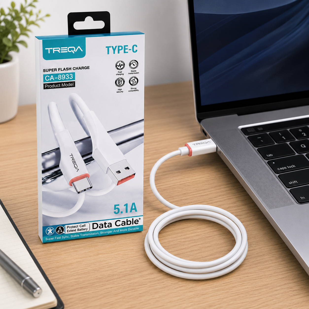 Cable USB a Tipo-C TREQA